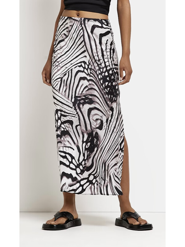 FUSTA MIDI CU IMPRIMEU ZEBRA