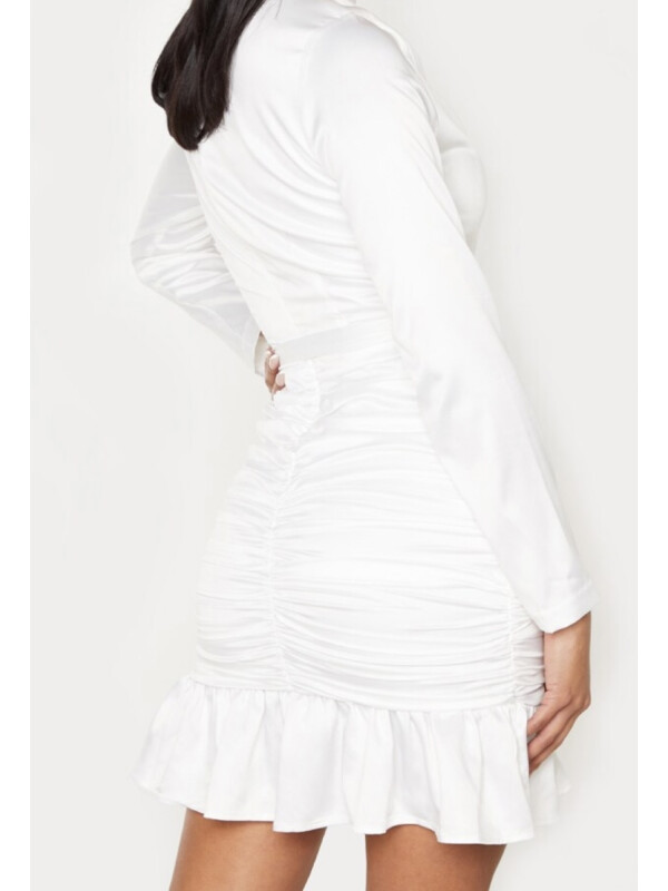 ROCHIE BODYCON ALB DE SATIN