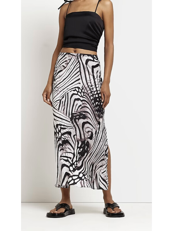 FUSTA MIDI CU IMPRIMEU ZEBRA