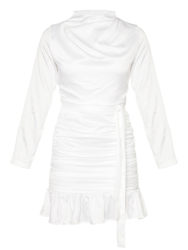 ROCHIE BODYCON ALB DE SATIN