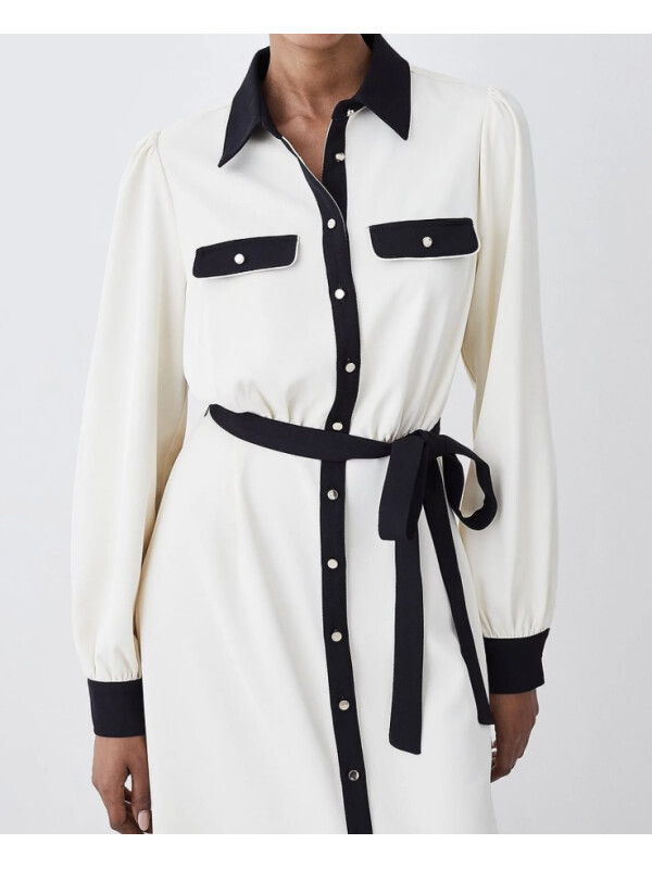 ROCHIE TIP CAMASA CU CONTRAST NEGRU