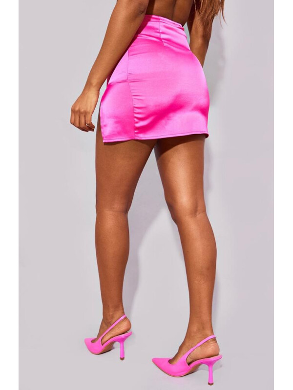 FUSTA ROZ CU CRĂPĂTURĂ 