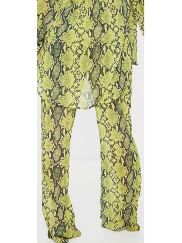 PANTALONI GALBEN DE PLAJĂ IMPRIMEU SARPE