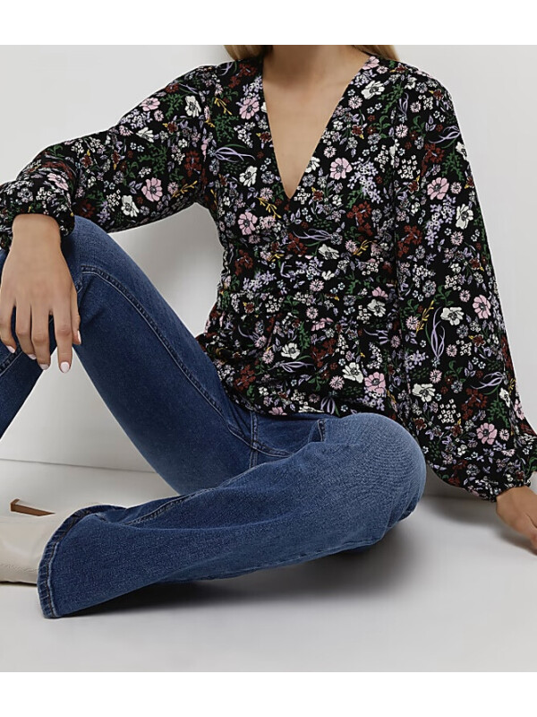 BLUZA CU IMPRIMEU FLORAL