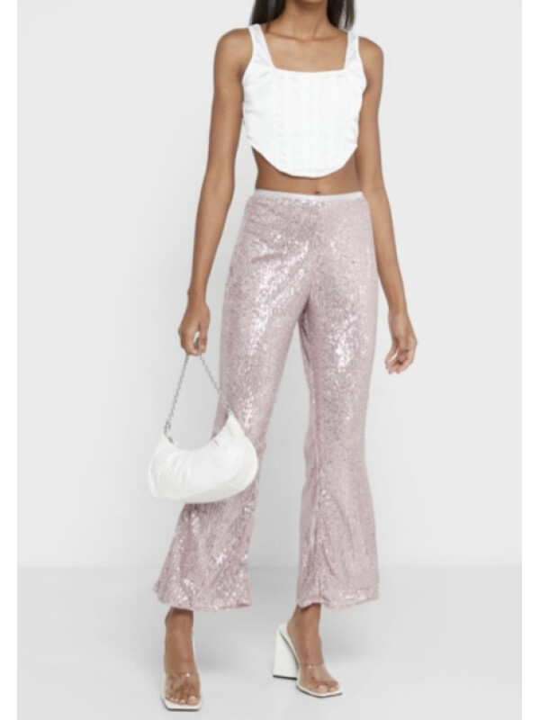 PANTALONI CU PAIETE ROZ 