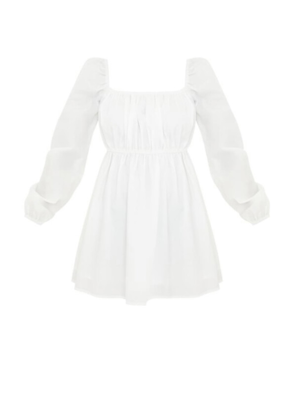 ROCHIE SMOCK PETITE ALBĂ 