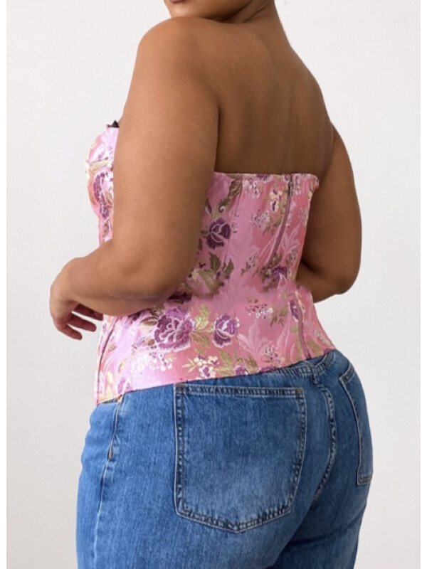 PLUS CORSET ROZ SATIN 