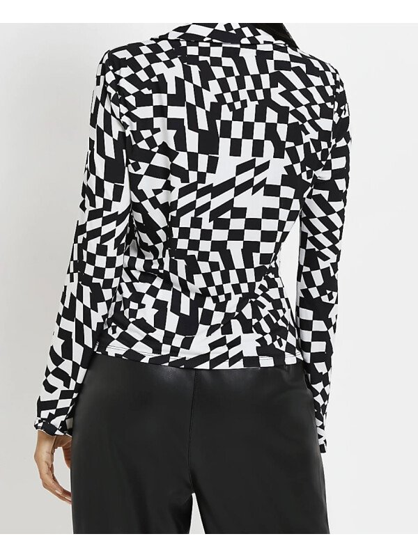 CAMASĂ ALBĂ CU VOLANE ÎN FAȚĂ