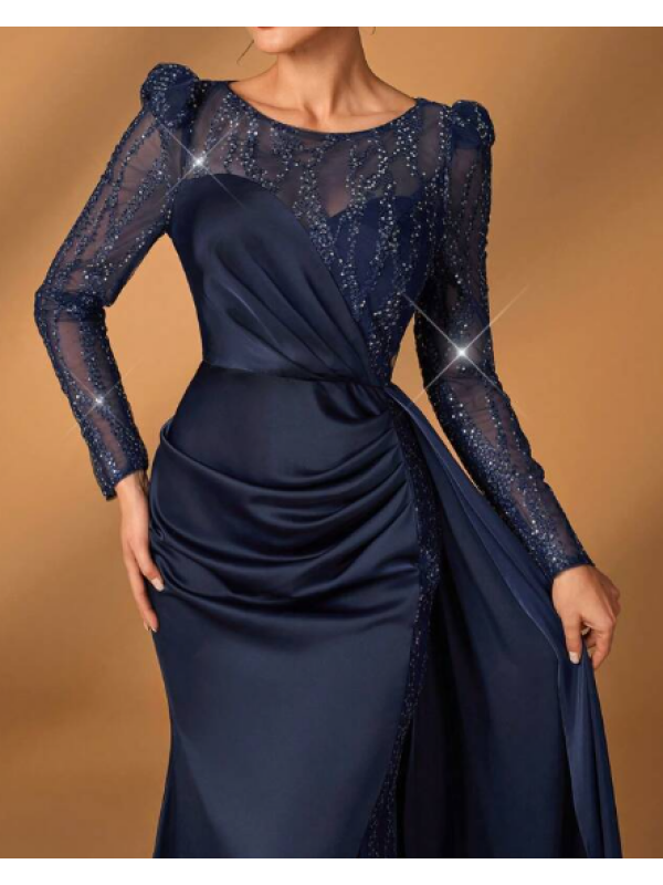 Rochie maxi de tip sirenă din satin 