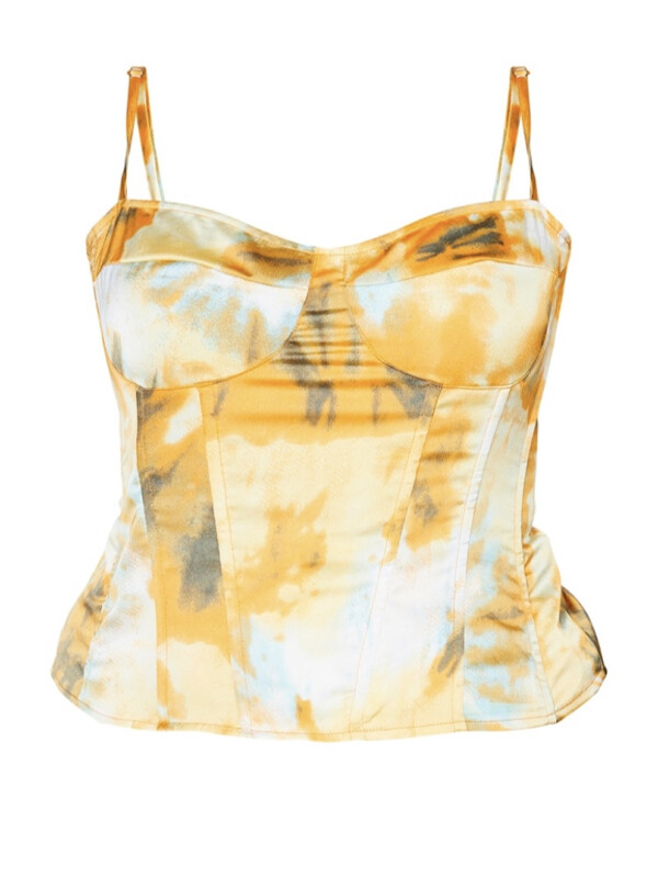 TOP CORSET STRUCTURAT ORANGE