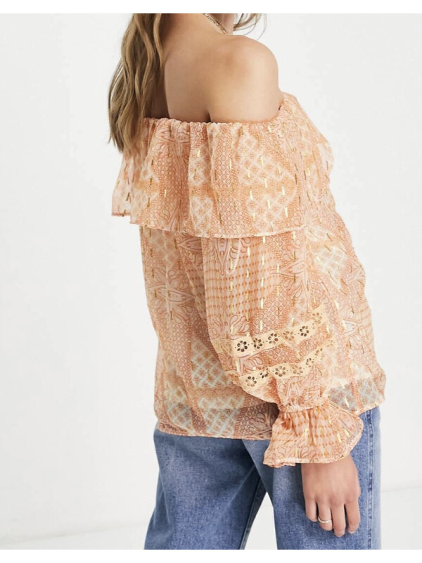 BLUZA DIN VOAL ORANGE