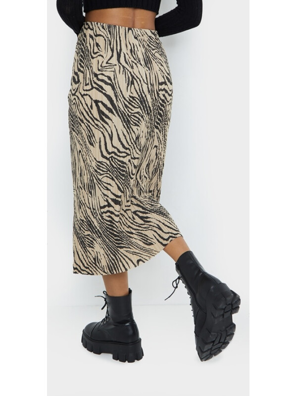 FUSTA MIDI CU IMPRIMEURI ZEBRĂ 