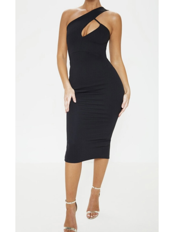 ROCHIE MIDI NEGRA CU UN UMAR 