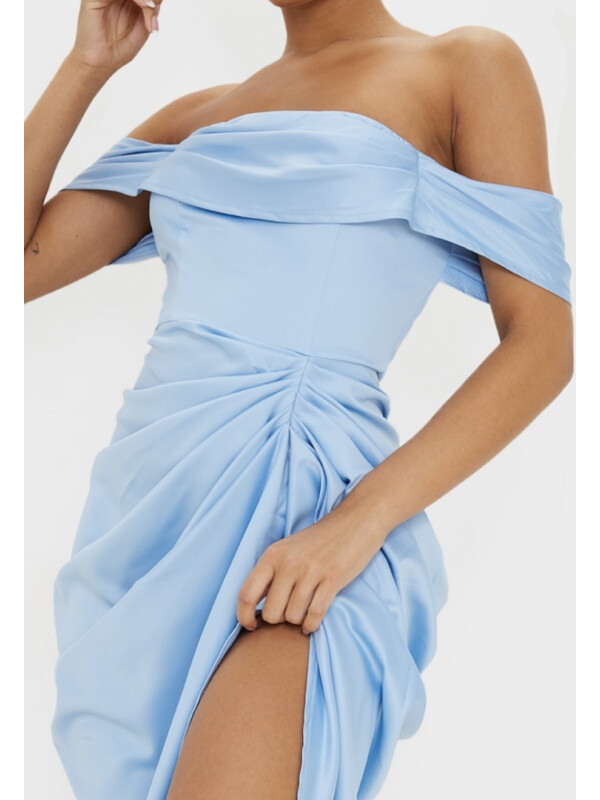 ROCHIE SATIN ALBASTRĂ