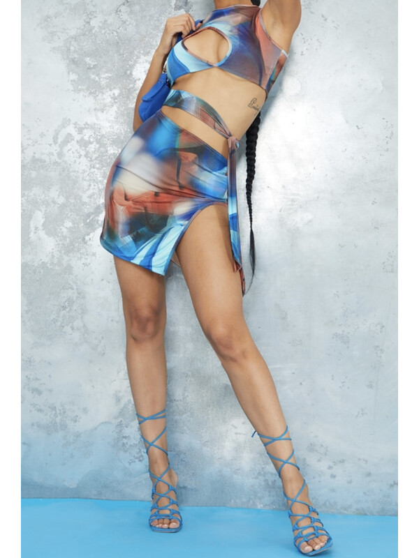 ROCHIE ABSTRACT ALBASTRU