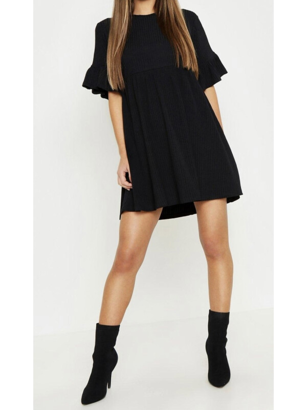 Rochie smock cu mâneci volante înalte Boohoo