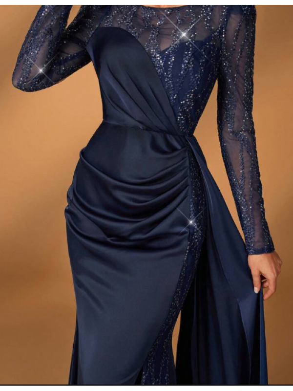 Rochie maxi de tip sirenă din satin 