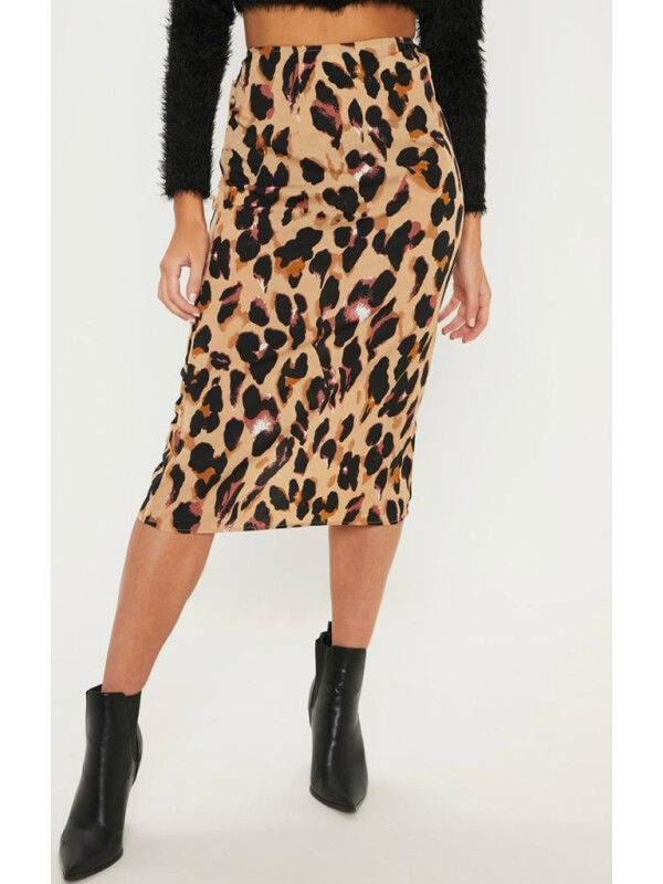 FUSTA MIDI LEOPARD M