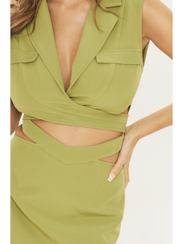 ROCHIE VERDE FĂRĂ MĂNECĂ