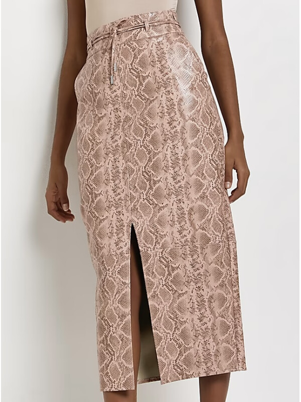 FUSTA MIDI CU IMPRIMEU ȘARPE 
