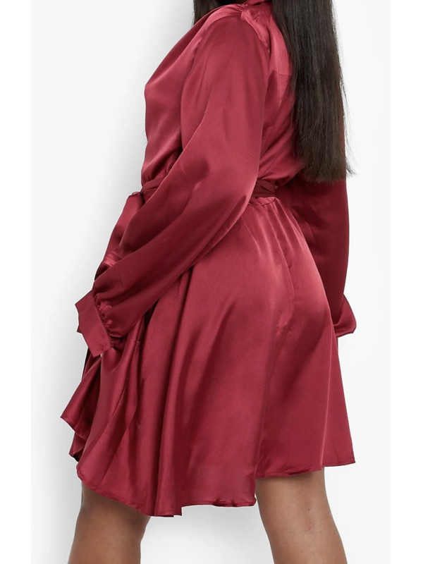 PLUS ROCHIE  SKATER WRAP DIN SATIN    