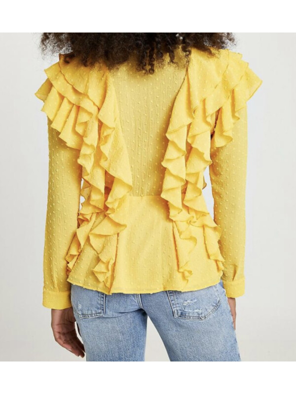 BLUZA GALBENA DIN VOAL