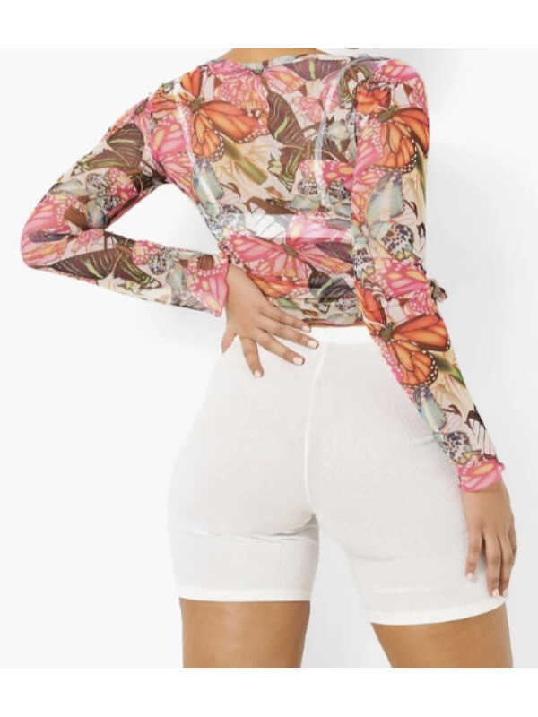 BLUZA CU IMPRIMEU FLUTURE 