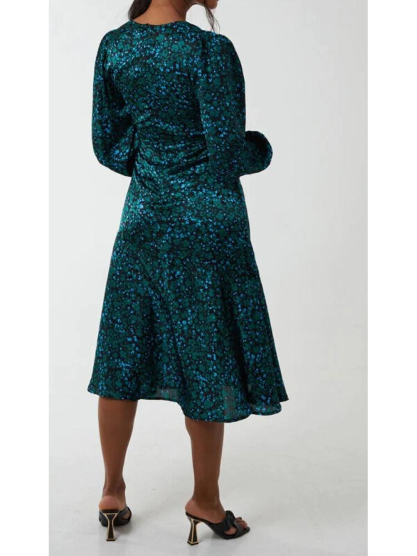 ROCHIE MIDI DIN SATIN CU DECOLTEU