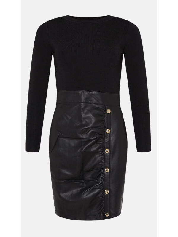 ROCHIE TRICOT CU IMITAȚIEI DE PIELE