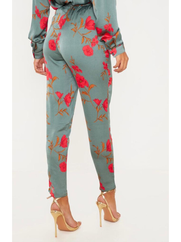 PANTALONI CU IMPRIMEU FLORAL