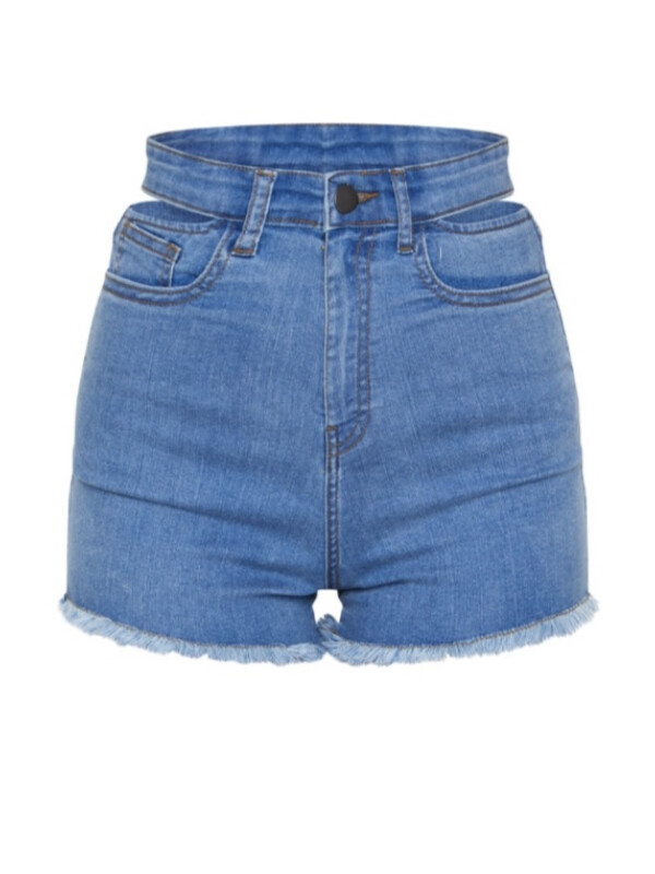 PANTALONI SCURȚI DECUPAȚI 