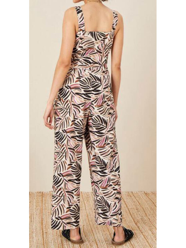 Salopetă din poplin cu imprimeu-Multicolor-50