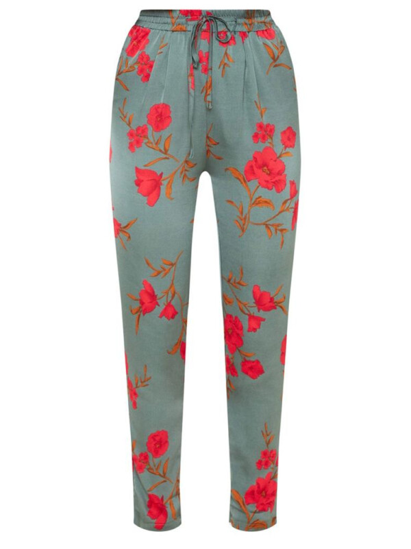 PANTALONI CU IMPRIMEU FLORAL