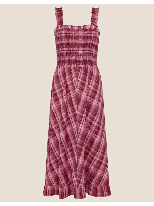 Rochie in carouri Clement-Rosu-L