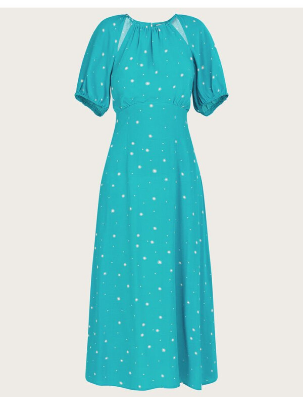 Rochie Sami cu imprimeu cu puncte-Albastru-38