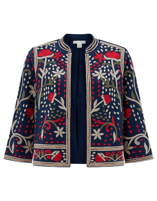 Jachetă brodată Thalia-Bleumarin-38