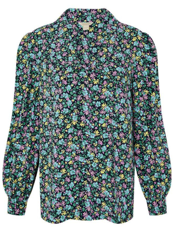 Bluză Ditsy Floral Print Collar