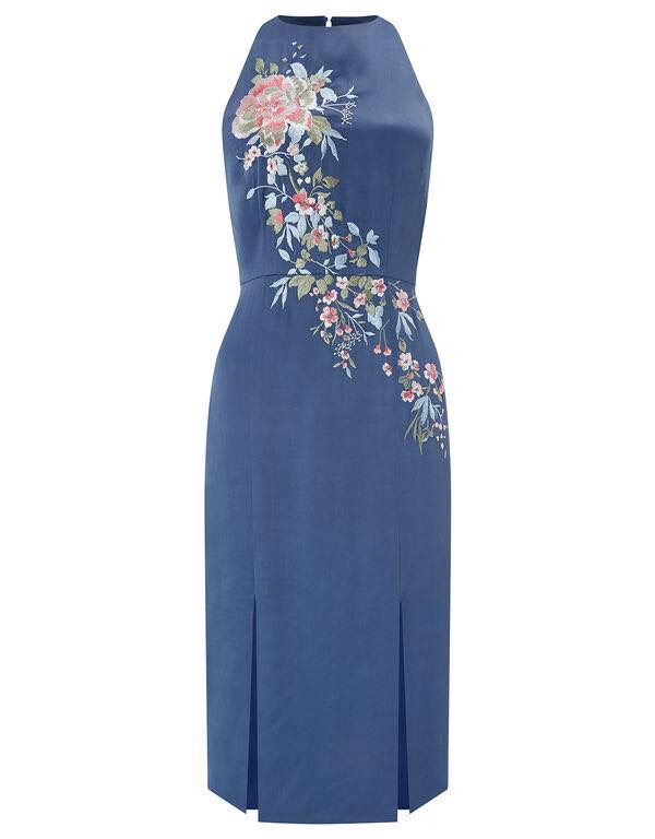 Rochie midi brodată Polymina