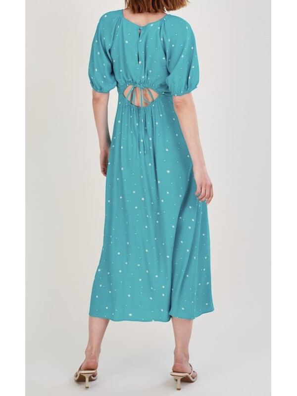 Rochie Sami cu imprimeu cu puncte-Albastru-38