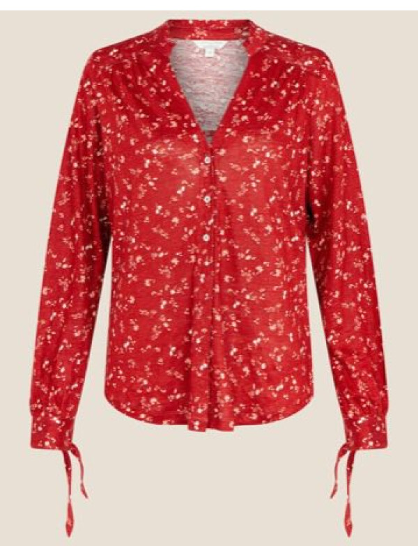 Top de in cu mânecă lungă cu imprimeu floral 