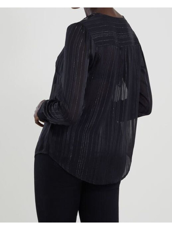 Bluză cu bretele brodate Haley-Negru-M