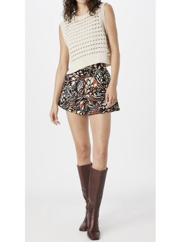 PANTALONI SCURȚI CU IMPRIMEU MARO