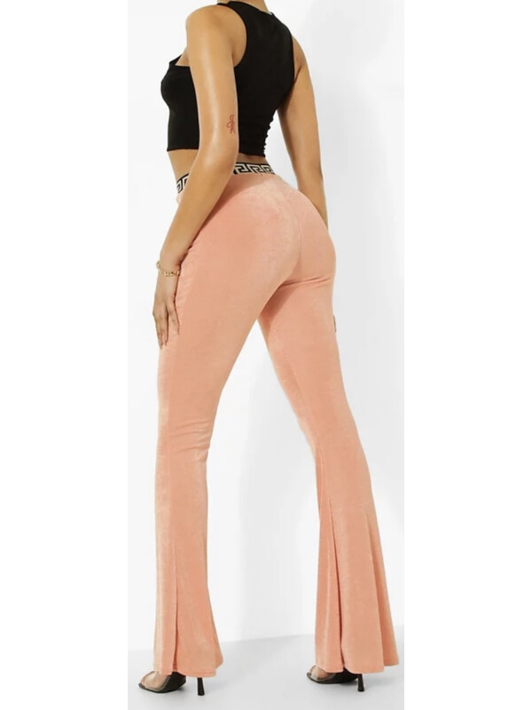 PANTALONI SLINKY FLARE CU TEXTURA GEO TAPE