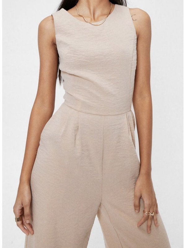 Salopetă încrucișată cu picior lat decupat 