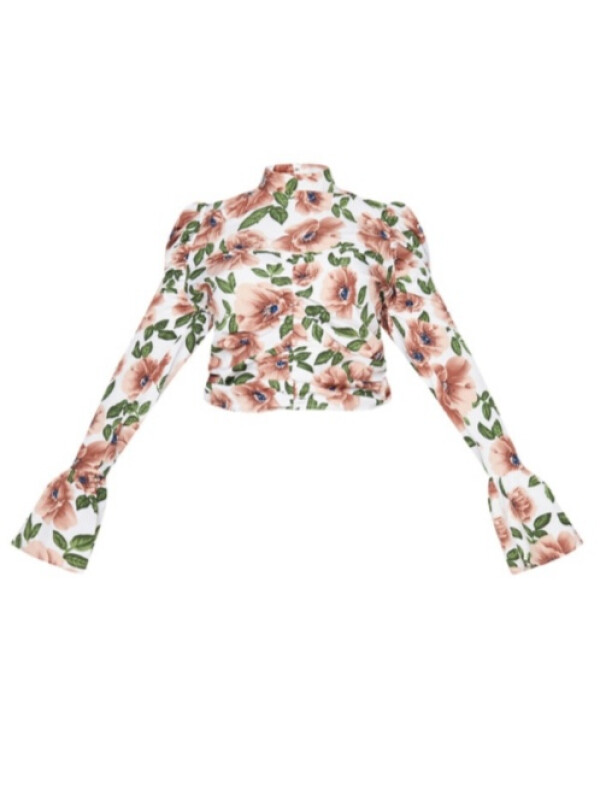 PLUS BLUZĂ FLORĂ NUDE