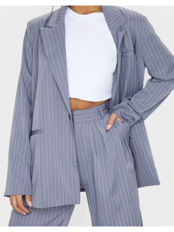 BLAZER OVERSIZED DAD GRI CĂRBUNE