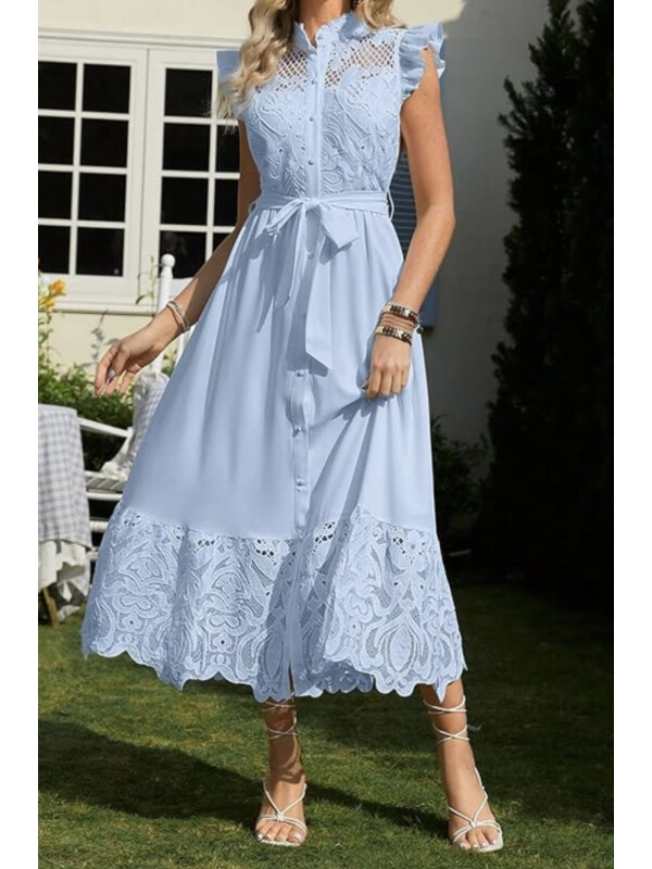 ROCHIE CU DANTELA BLUE