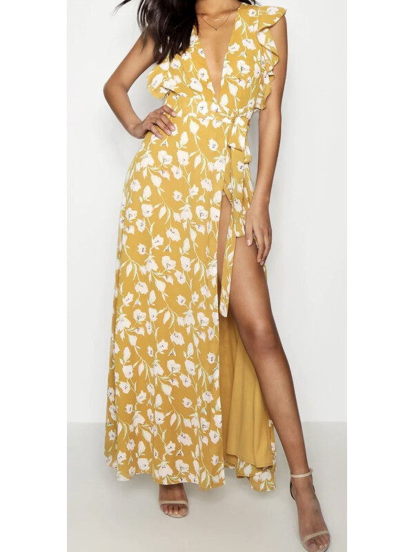 ROCHIE GALBENA CU CORDON IN TALIE 