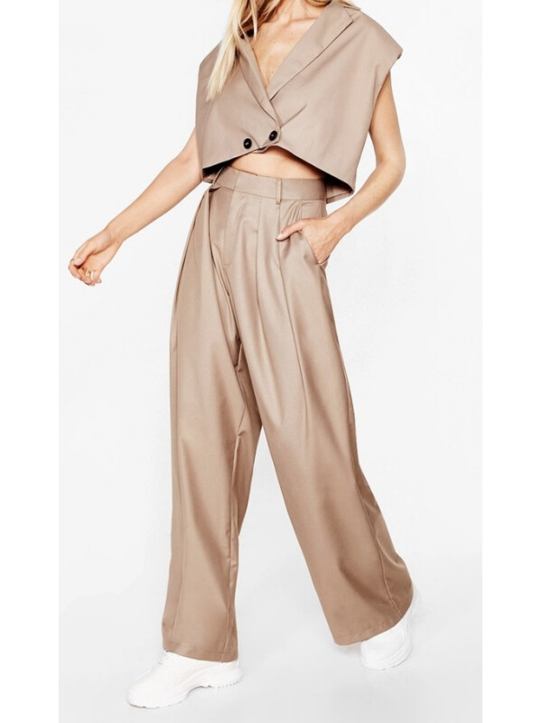 Pantaloni cu talie înaltă Nasty Gal 