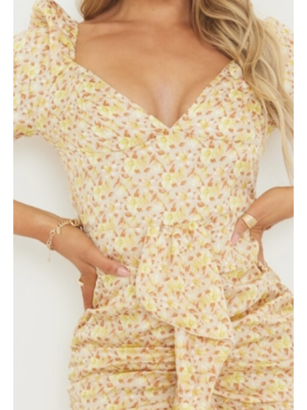 ROCHIE BODYCON  GALBENĂ